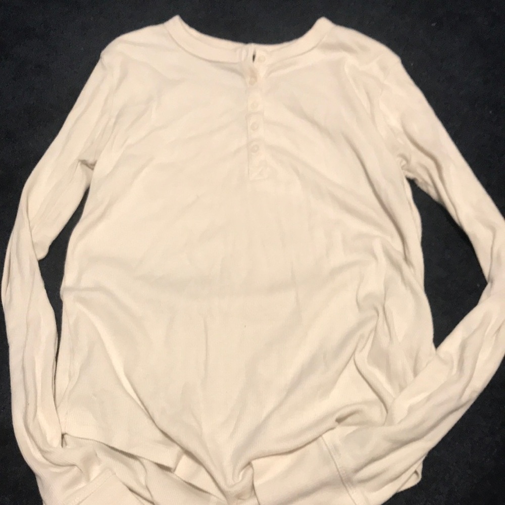 Plain white long sleeve shirt